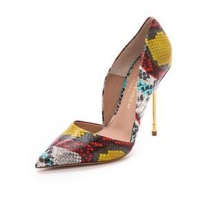 Kurt Geiger heels, pumps, snakeskin, red, yellow, white size 37 1/2